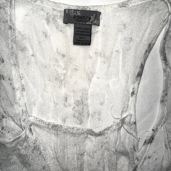 Poetry Clothing Ruffle Front Sleeveless Tank Top Marble Print Women’s Large-A346 - Picture 5 of 5